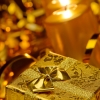 Wrapped present with a bow
