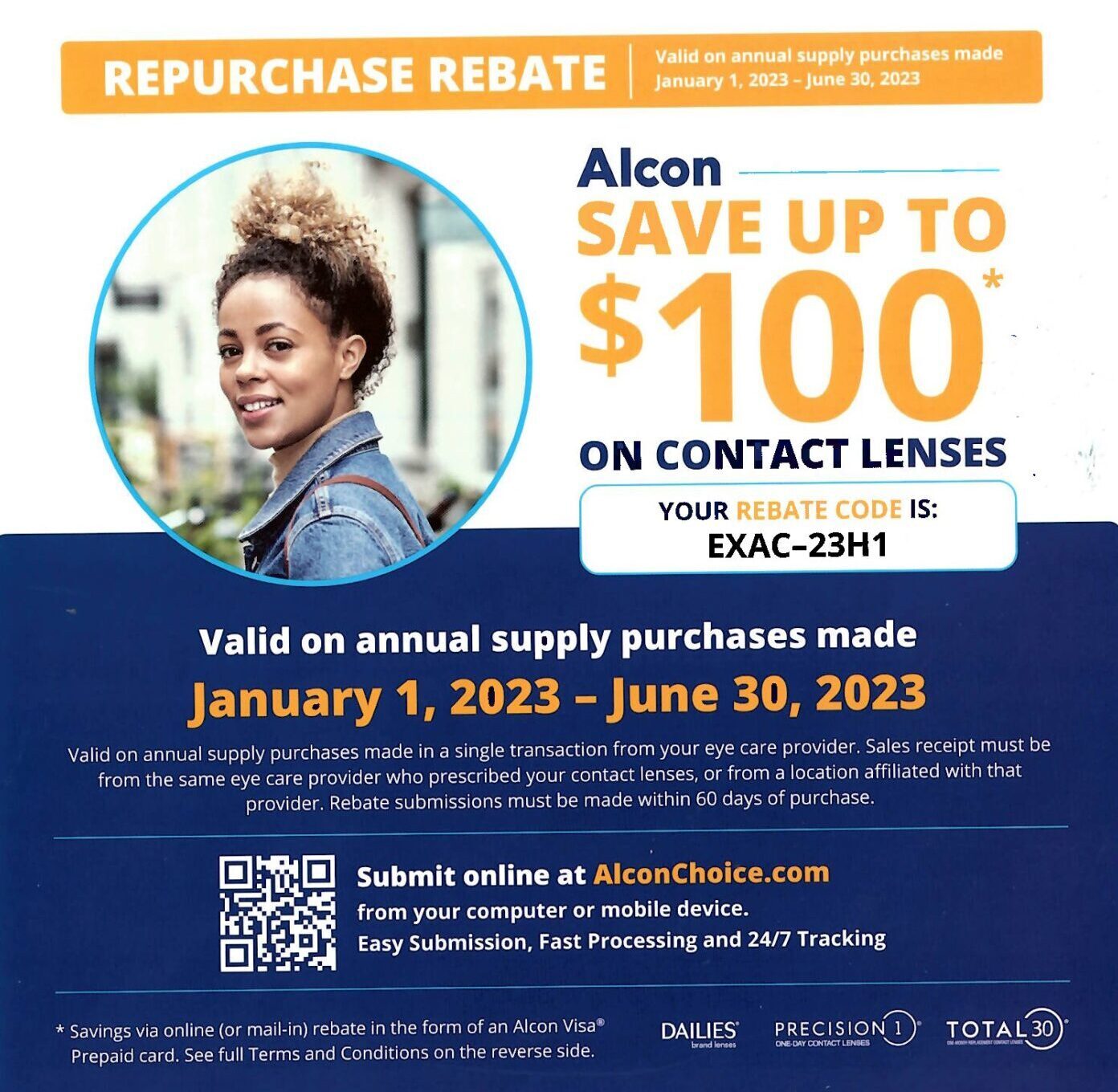 Alcon existing front rebate