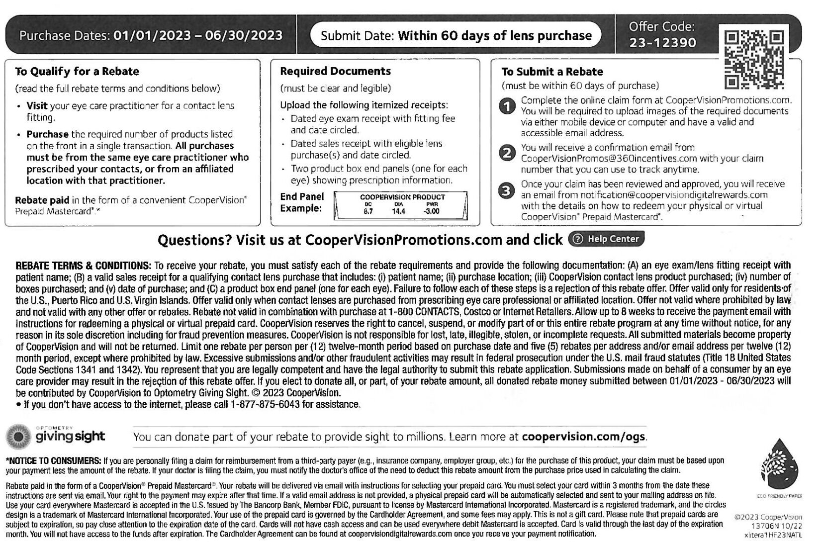 Cooper existing rebate back