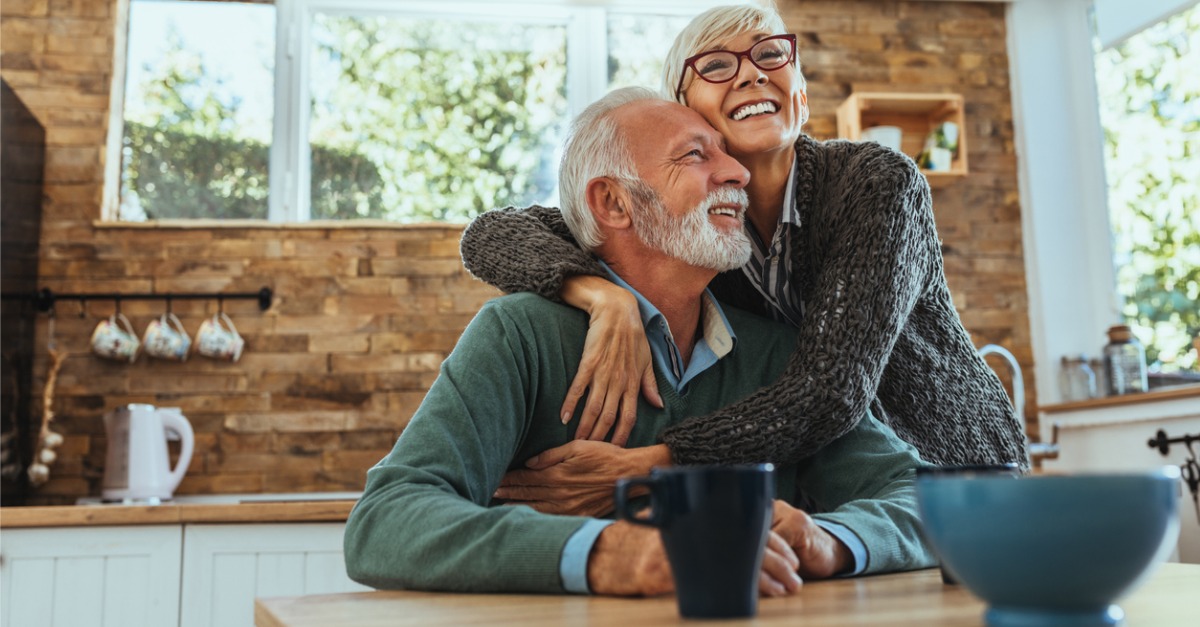 Happy elderly couple