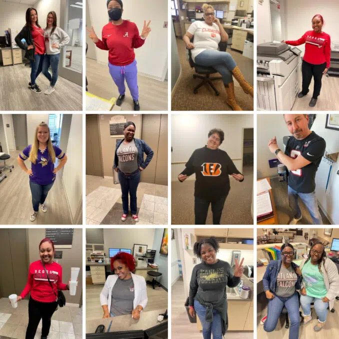 ECA staff on Football Fridays.
