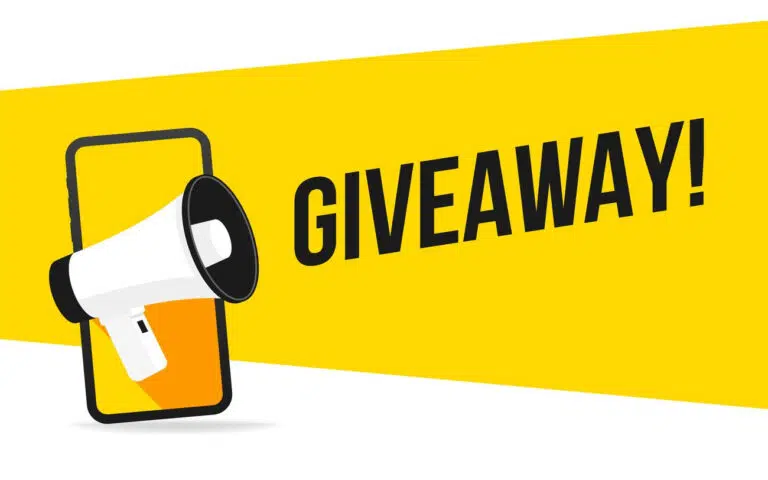 Megaphone that says Giveaway