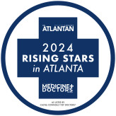 Atlantan 2024 Rising Stars badge