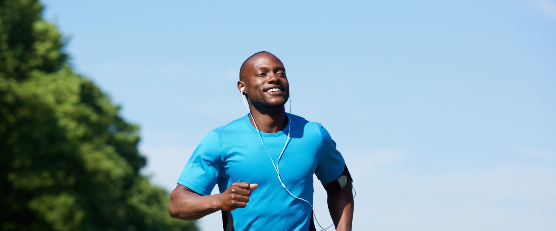 Active man running