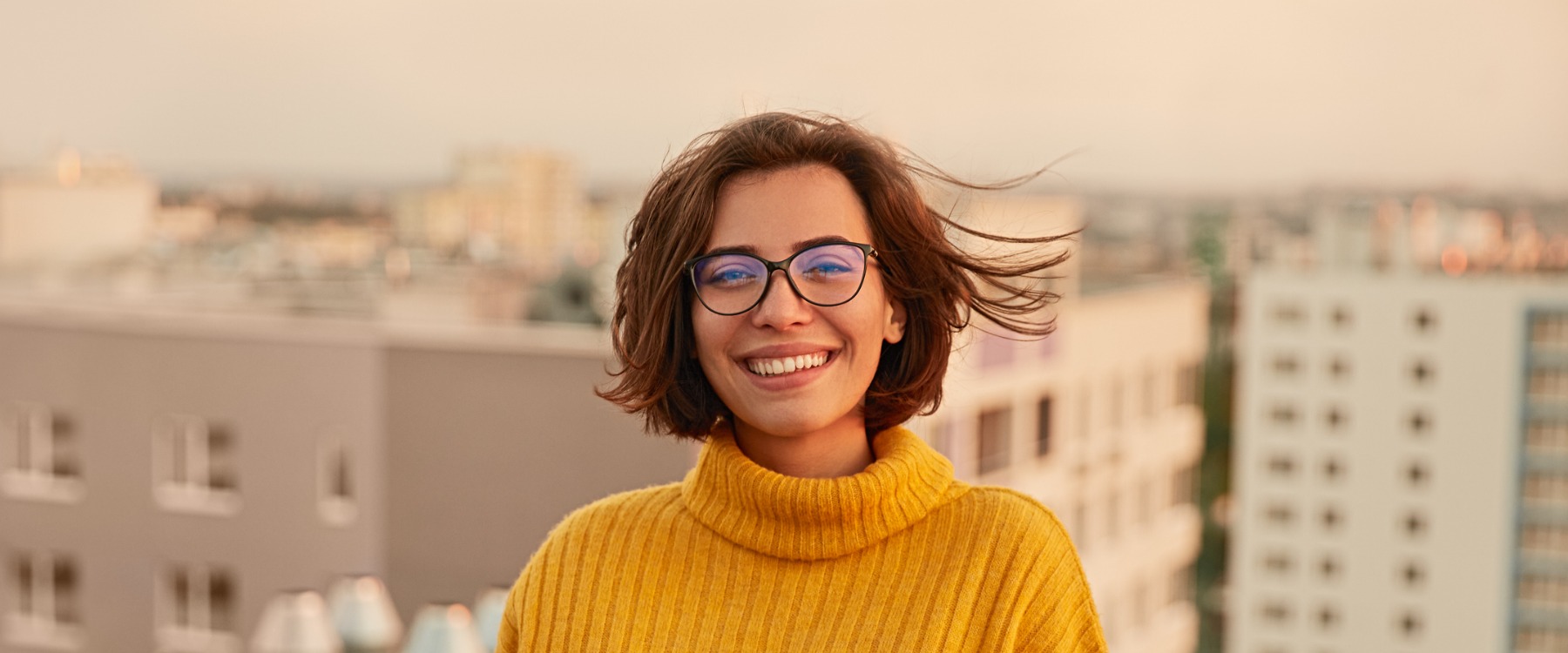 Woman with glasses