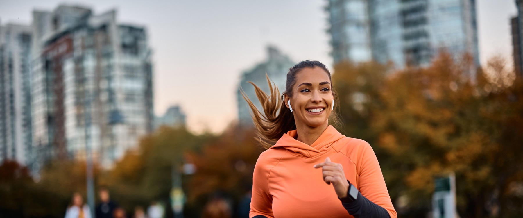 Sportswoman running