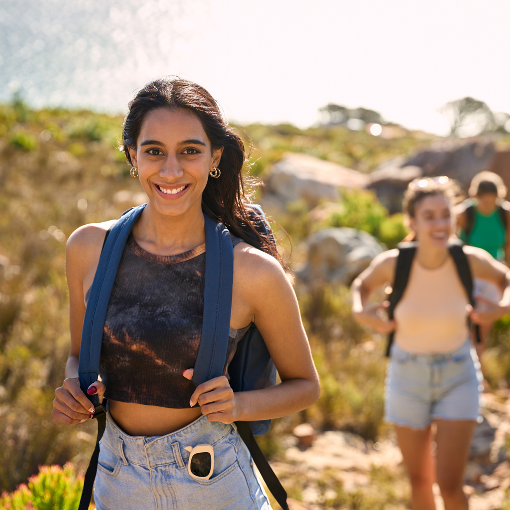 Women out for a hike