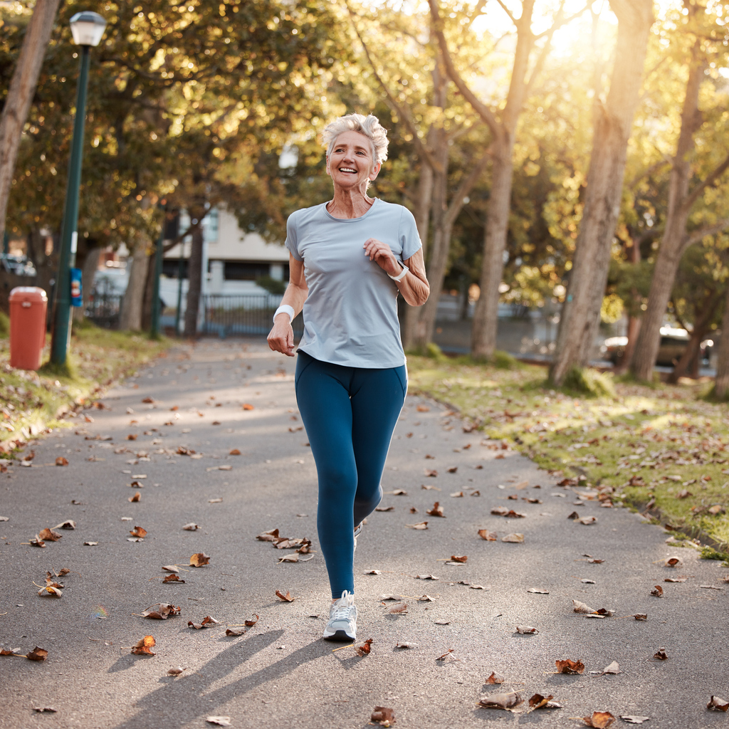 Older woman running