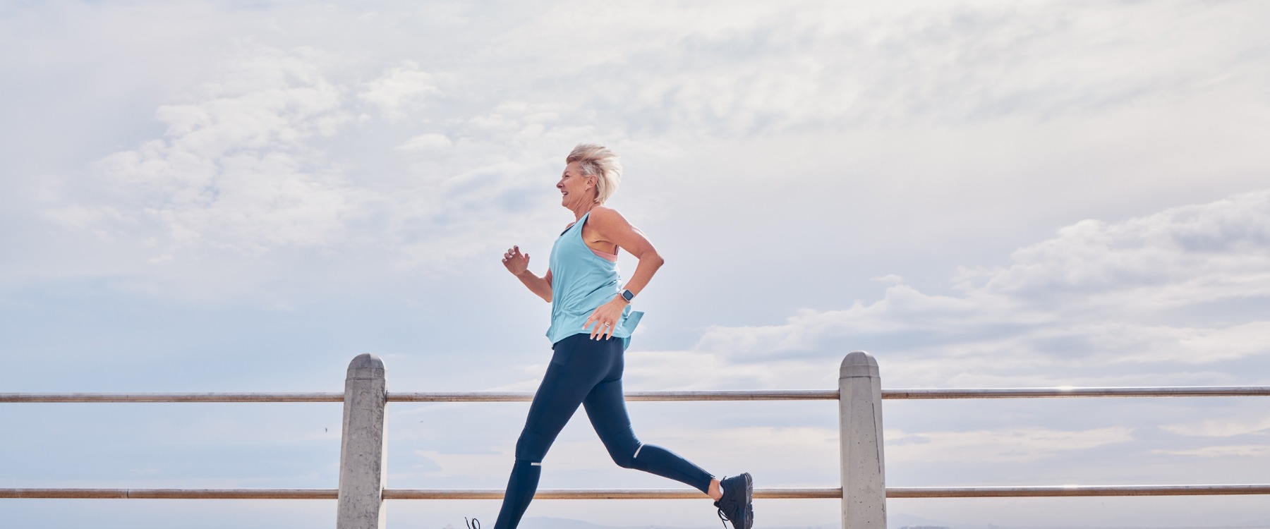 Senior woman running