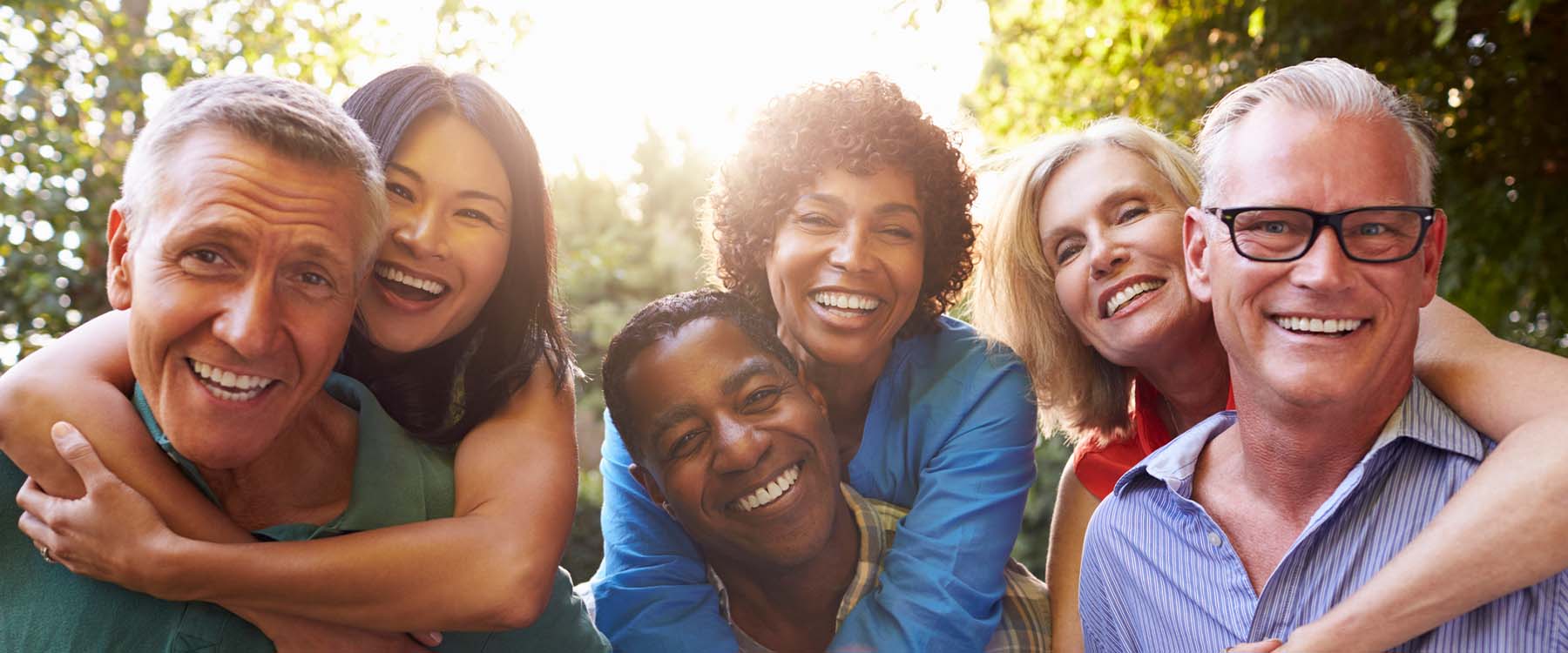 Group of happy people smiling